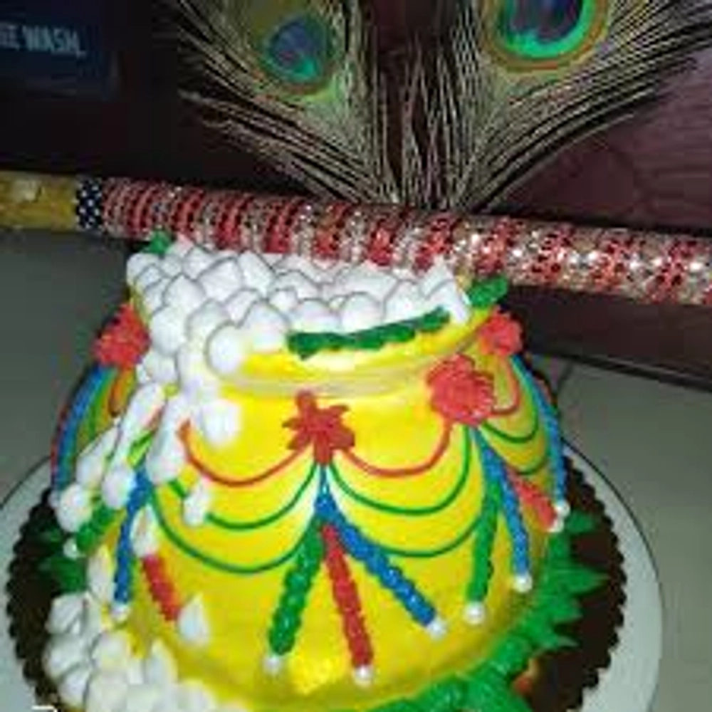 Bakery वाला | Krishna ji cake 🦚#kanhacake #krishna #krishanjicake  #jaishreekrishna #cakes #cake #colorfulcakes #trendingcakes #art #artist  #cakeart... | Instagram