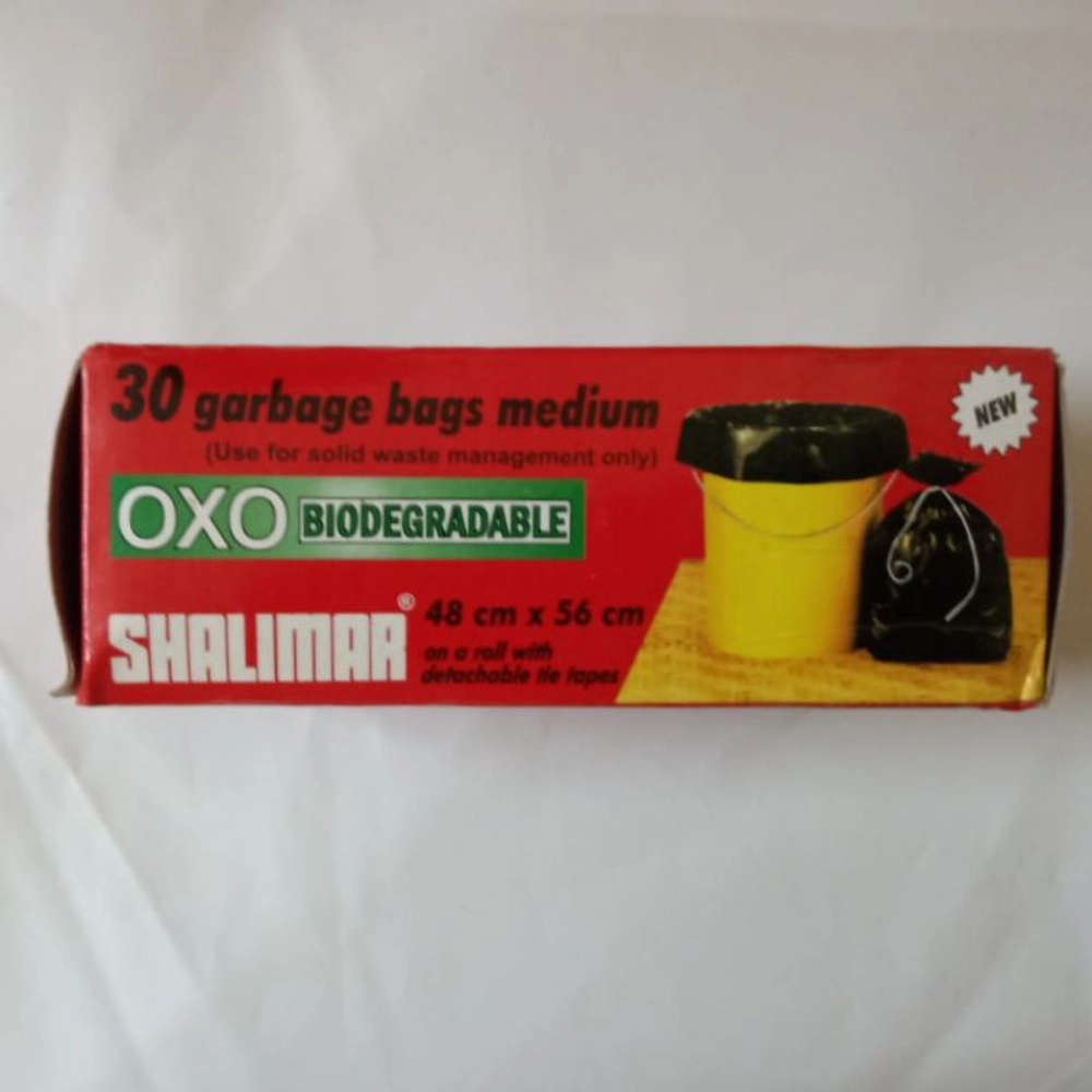 Amazon.com: Shalimar Premium OXO - Biodegradable Garbage Bags (Medium) Size  48 cm x 56 cm 4 Rolls (120 Bags) (Black Color) : Grocery & Gourmet Food