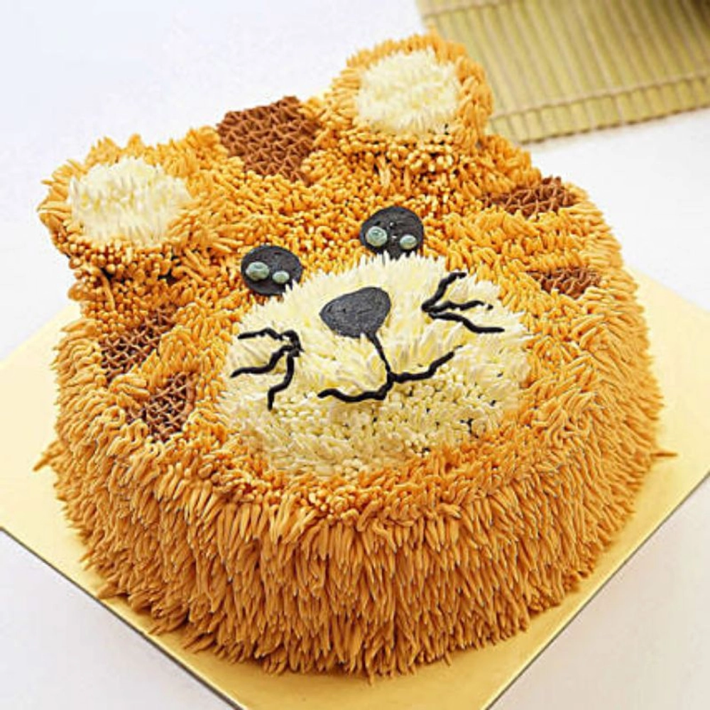 Leopold Lion Face Cake - Decorated Cake by - CakesDecor
