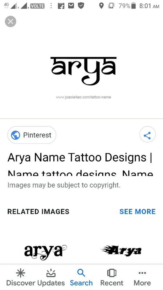 Arya Name Tattoo Designs | Name tattoos, Name tattoo designs, Tattoo designs
