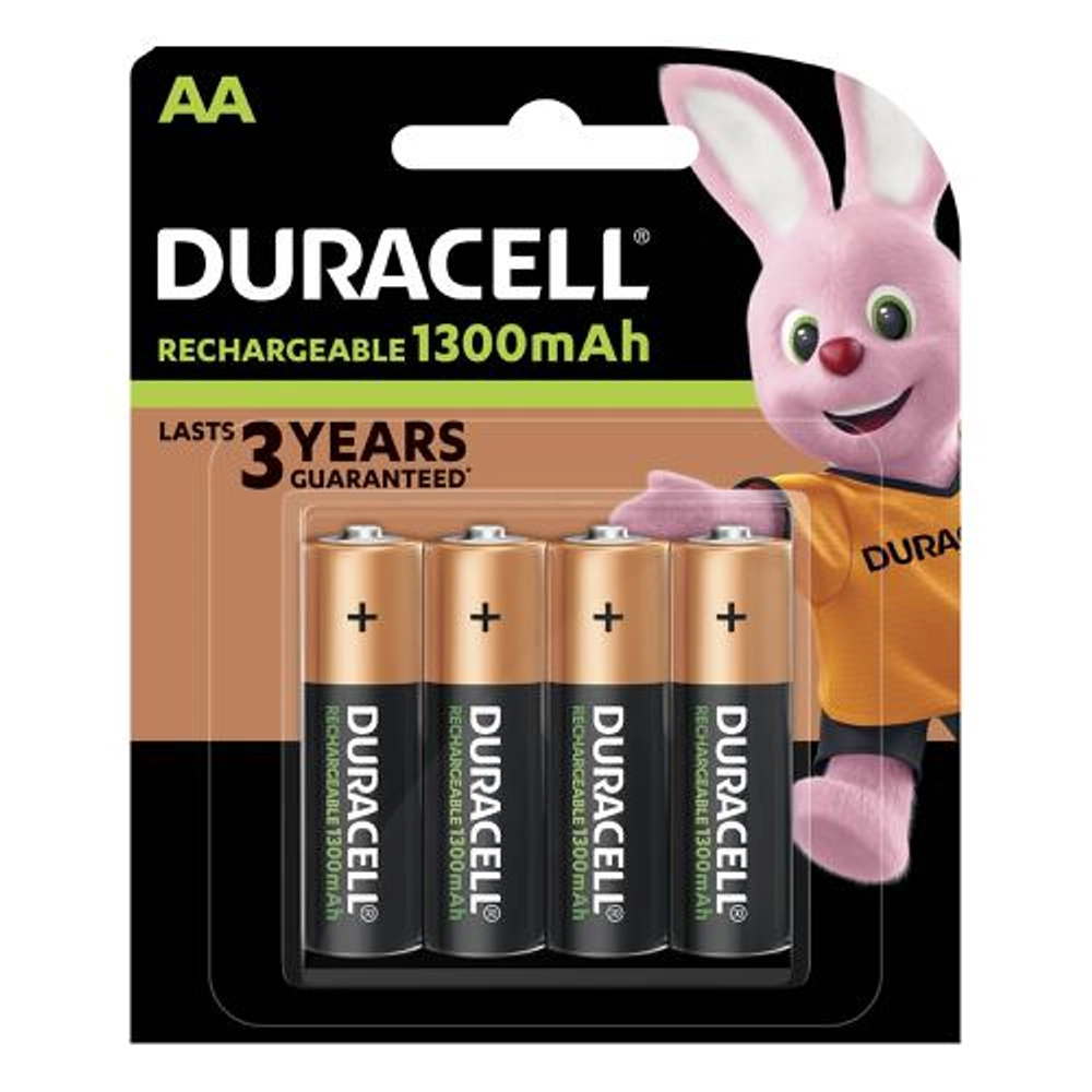 Duracell Rechargeable Alkaline batteries AA/4 (1300Mah),AA4