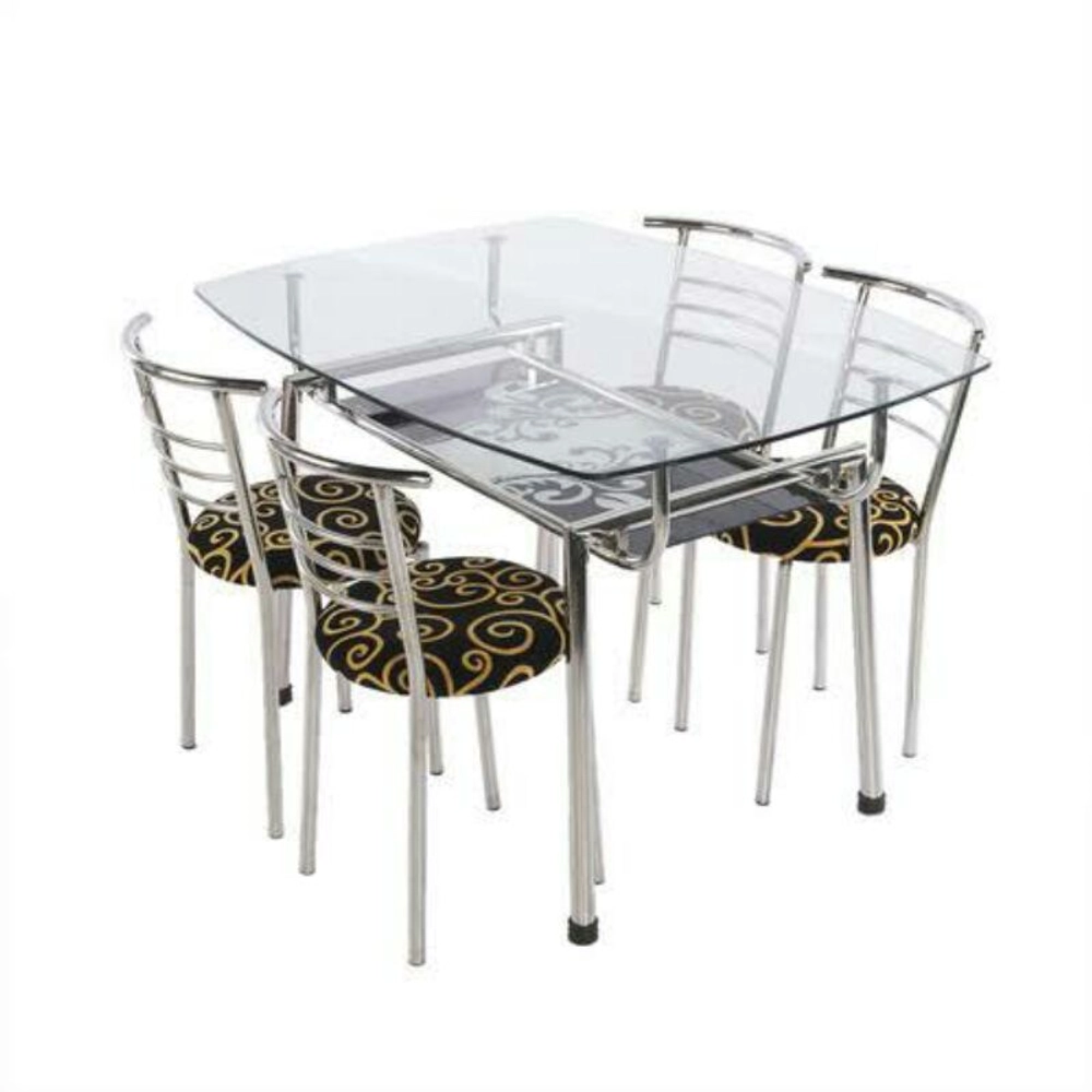 Dining table set steel with online price