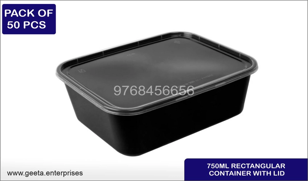 750ml Rectangle Container 50pcs - KJ Trading Group