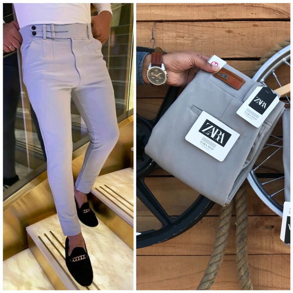 Zara High-waist formal pants beige