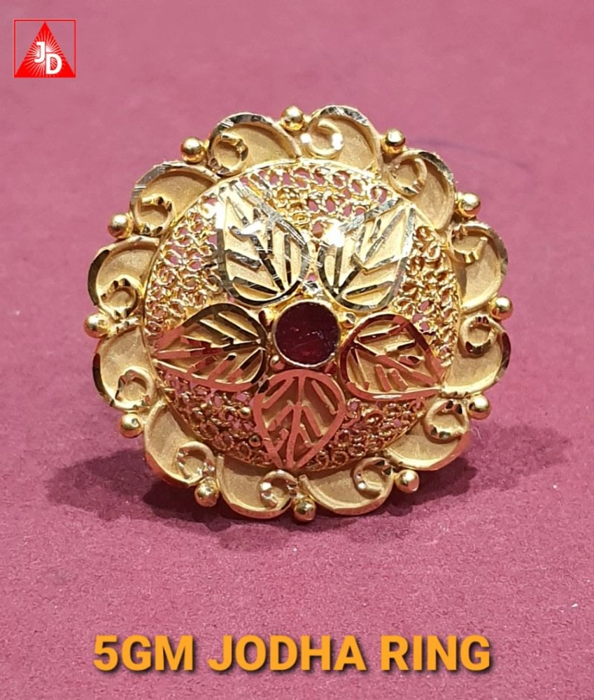 Gold mini Jodha Ring | Black beads mangalsutra design, Jewellery design  images, Gold necklace designs