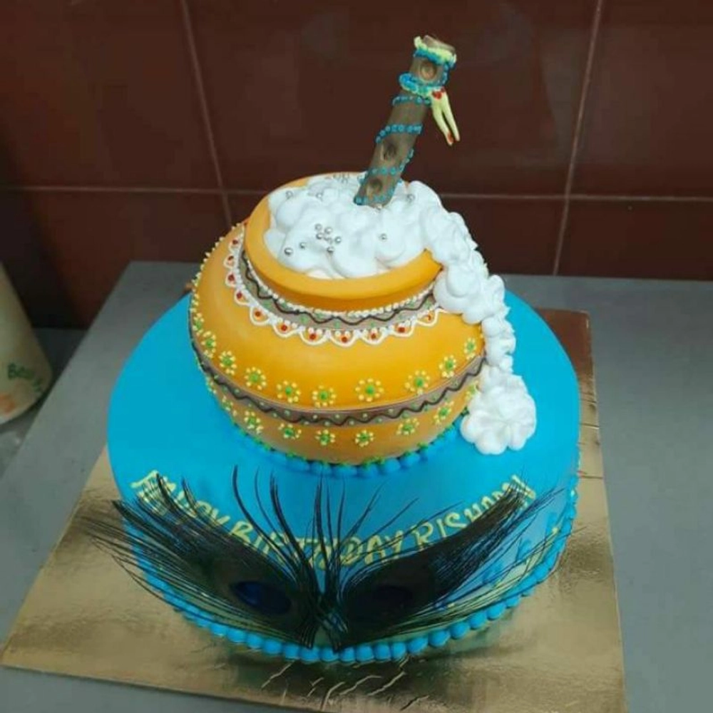 Dahihandi cake | Special dahihandi cake for Lord Shri Krishna janmashtami |  By Vaishnavi's cake classesFacebook