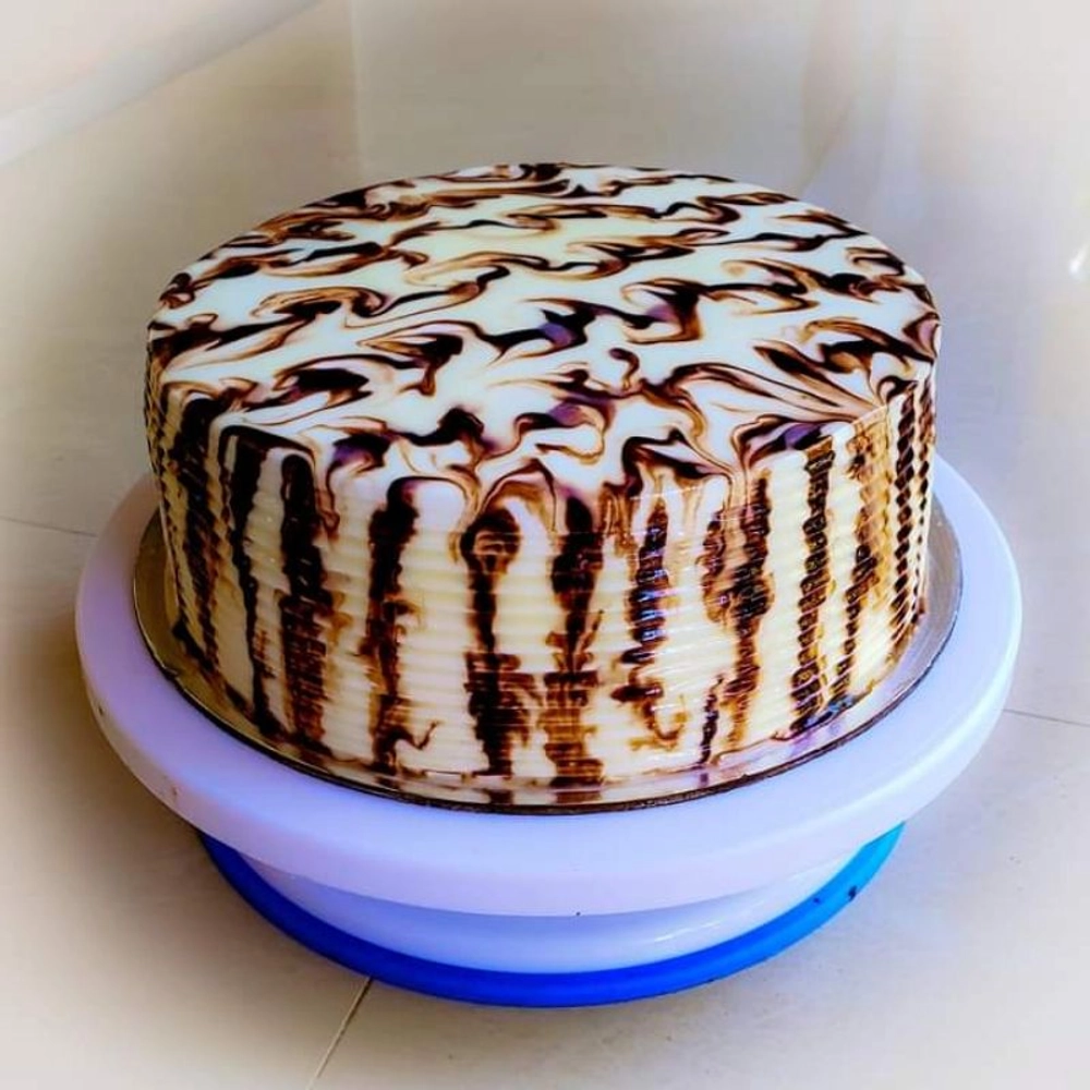 Vancho cake Recipe | Layered Vanilla Chocolate Cake