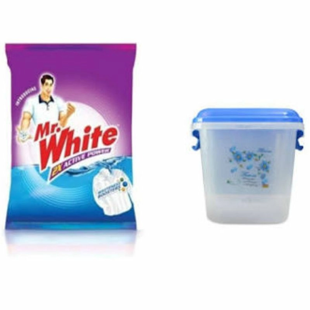 Buy Mr. White Detergent Powder 5kg Mega Offer + Free Container online