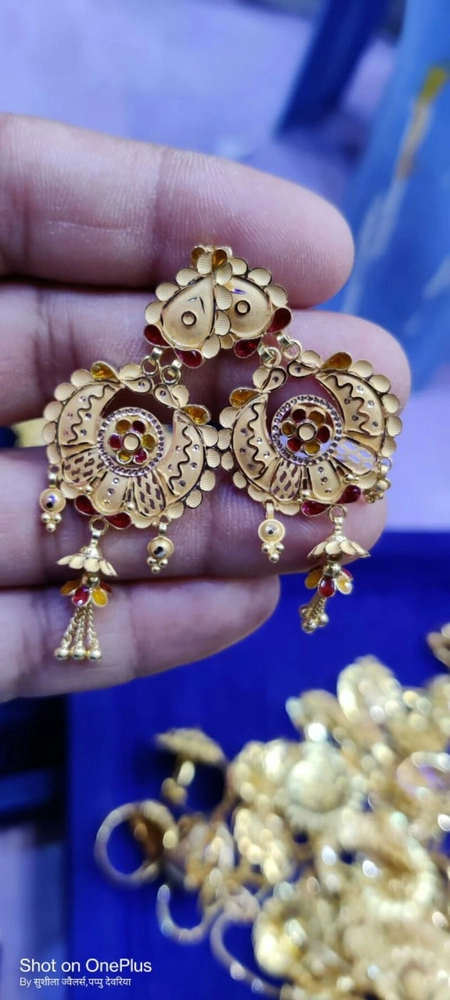 Gold Chandbali/Brij Bali Golden Gold Jewellers +918709009517 #gold  #goldearrings #goldornaments #goldjewelry #goldearings #goldornament… |  Instagram
