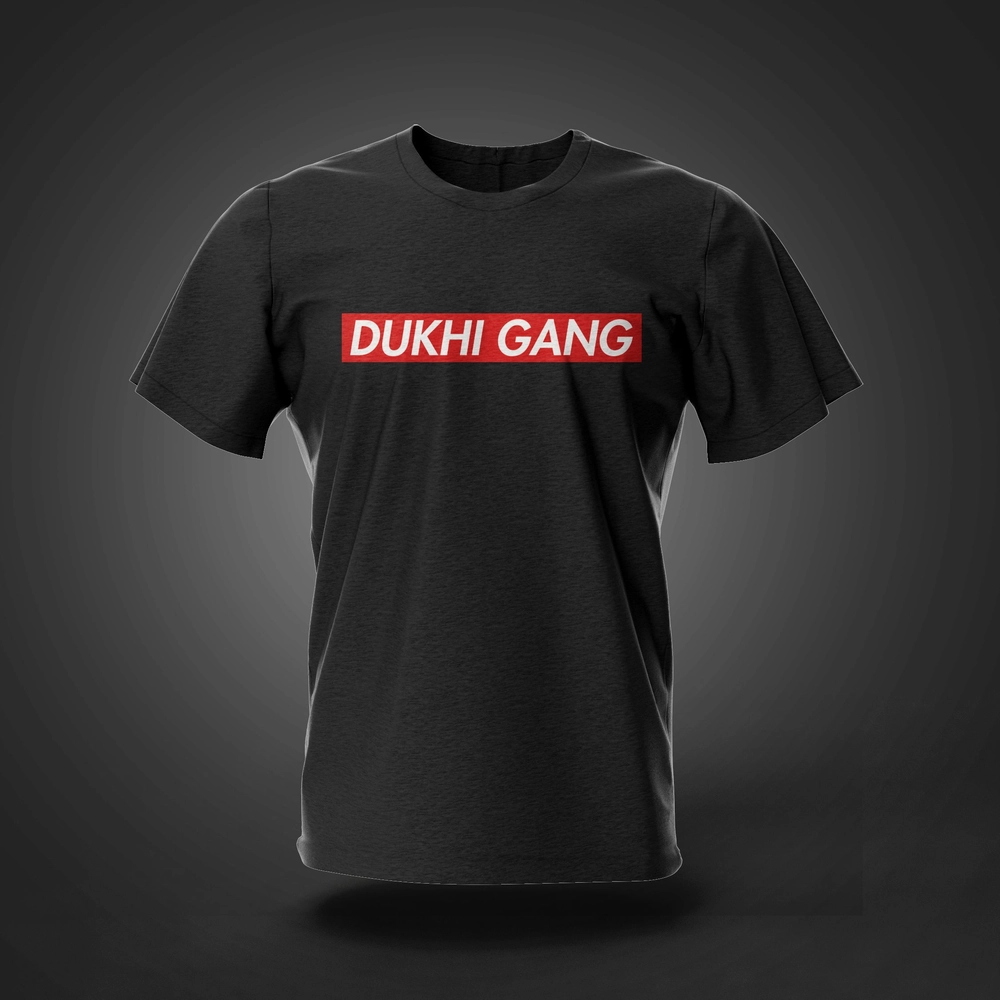Buy DUKHI GANG Black T Shirt Online From MemeChat Store buy-dukhi-gang-black-t-shirt-online-from-memechat-store