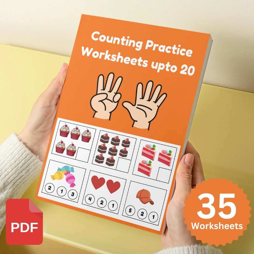 35 Counting Practice Worksheets (PDF) for LKG, UKG