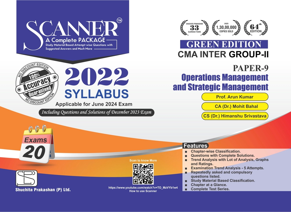 Scanner CMA Inter GroupII (2022 Syllabus) Paper9 Operations