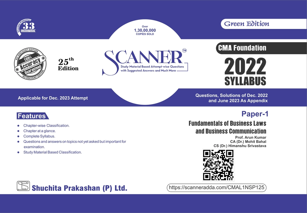 Scanner CMA Foundation (2022 Syllabus) Paper 1 Fundamentals of