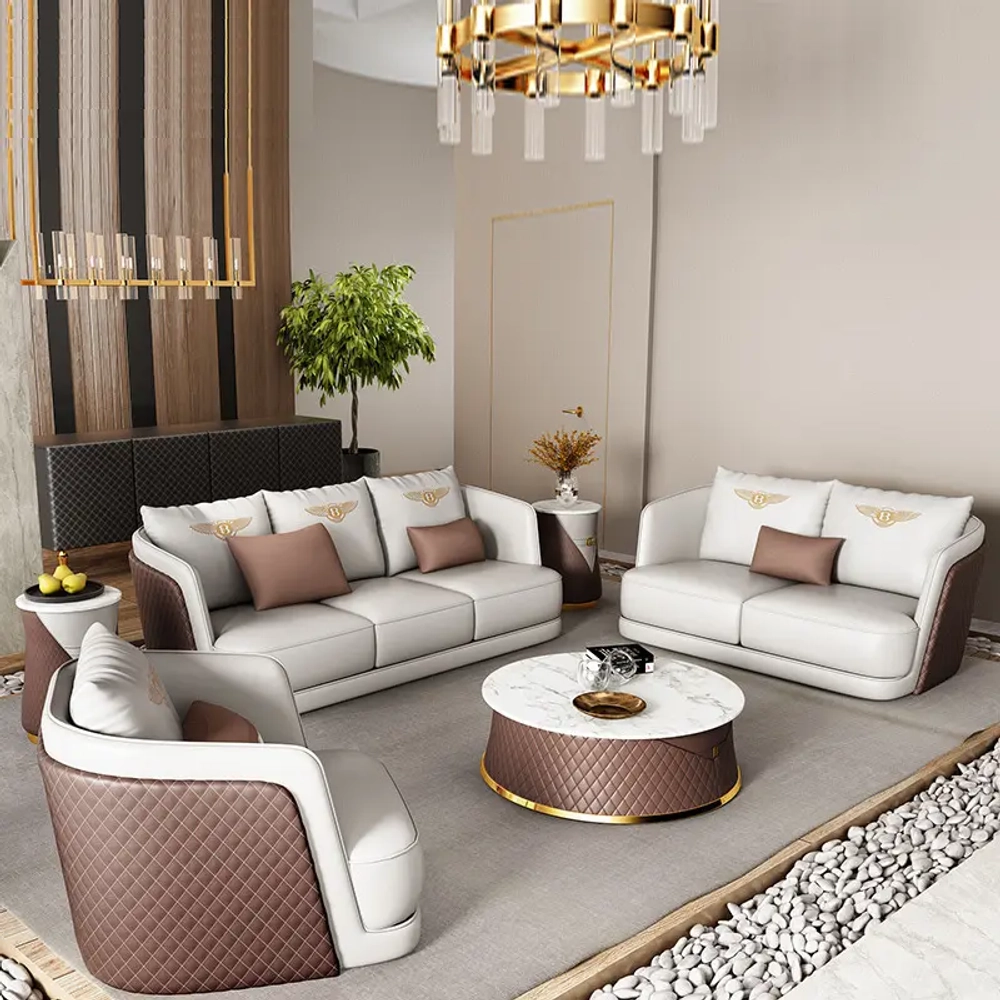 Ultra Modern Luxurious Leather Sofa Set