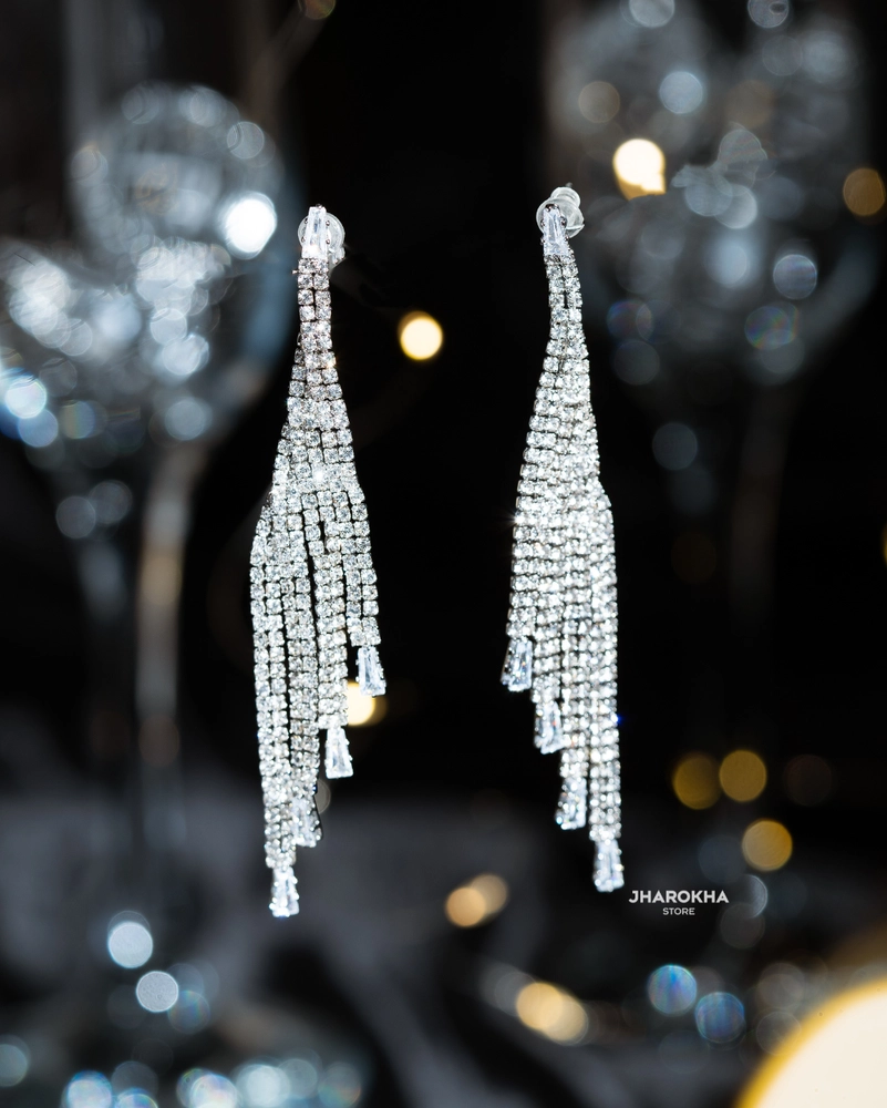 Buy New Collection Bridal Wear Five Metal Ad Stone Mango Design Impon  Chandbali Earrings Online