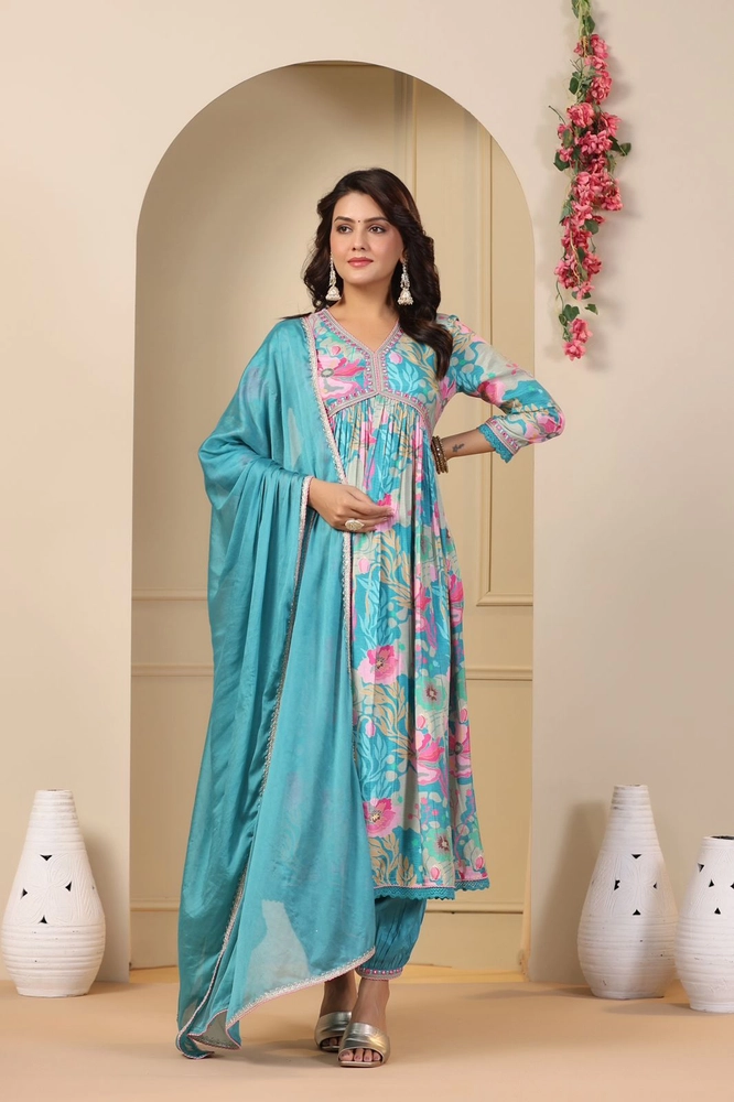 Anarkali Suit With Beautiful Afgani Pant Radhikaye