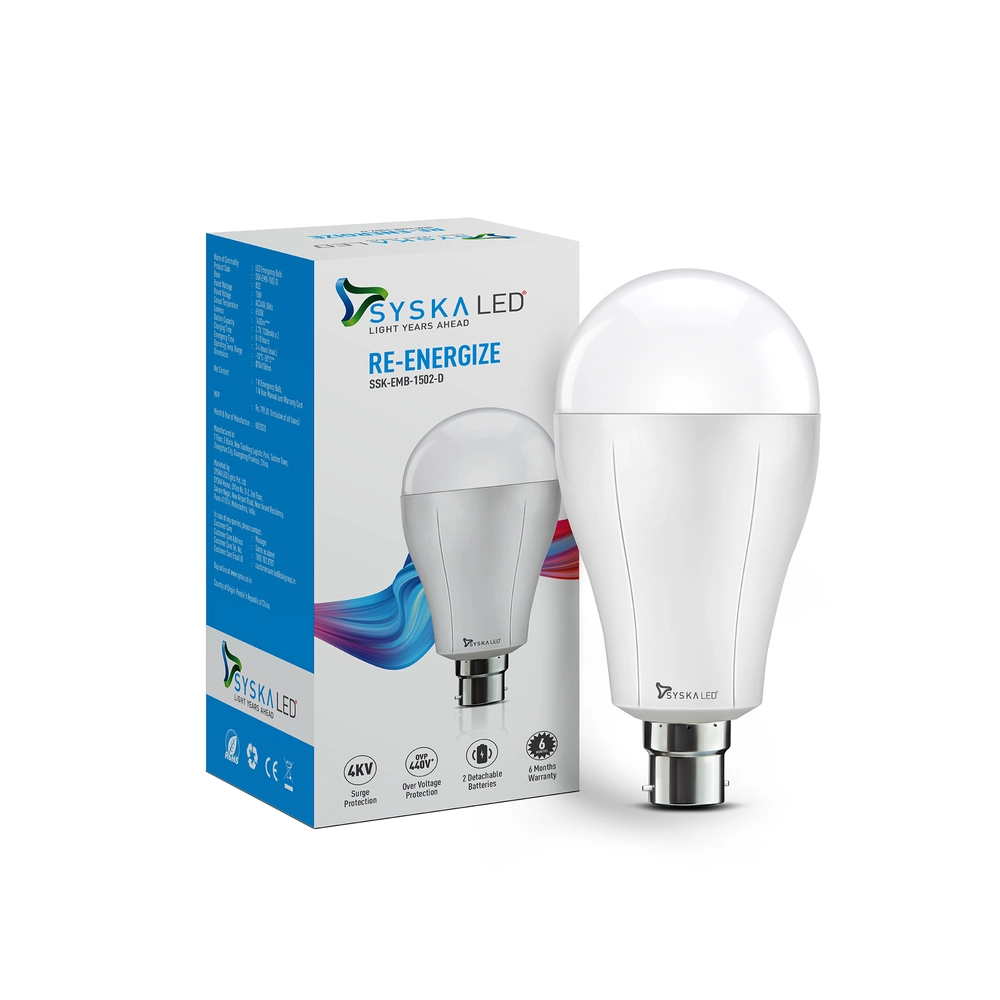 Syska Ssk Emb D W Rechargeable Emergency Bulb K B Syska