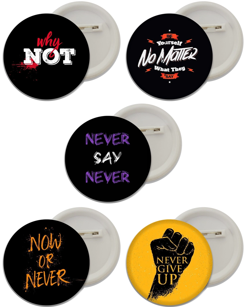 Buy Motivational Quotes Badges Online | Pack of 5 D2C