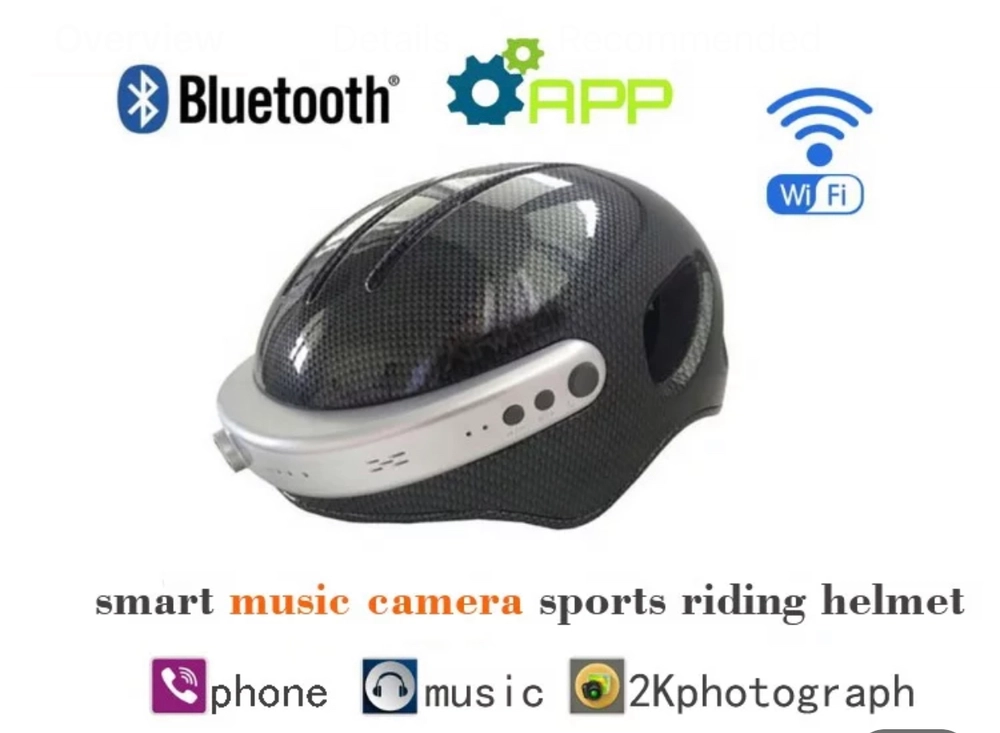 Smart Cycling Adventure Helmet inbuilt HD camera bluetooth