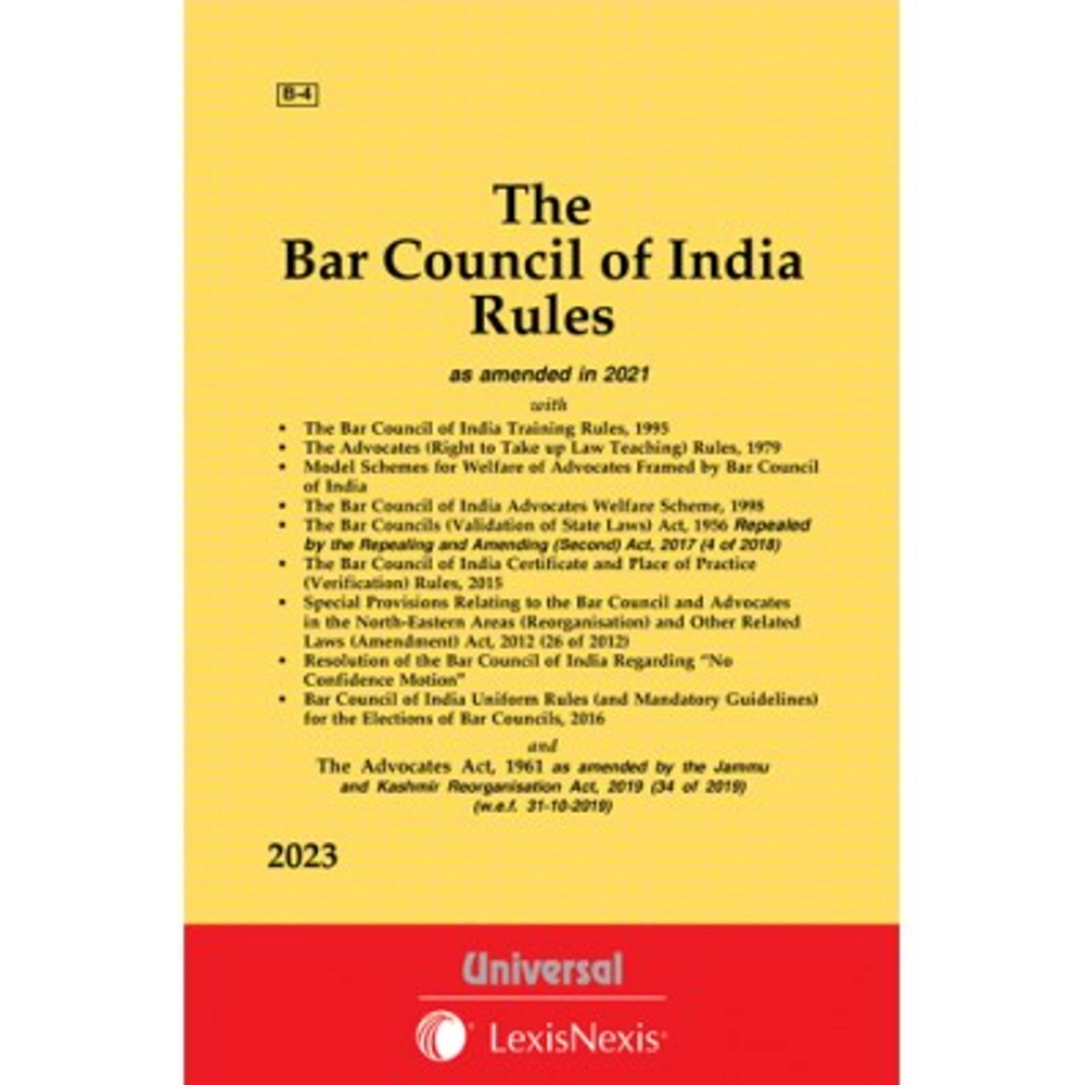 Bar Council Of India Rules Along With Allied Rules And Advocates Act Bare Act