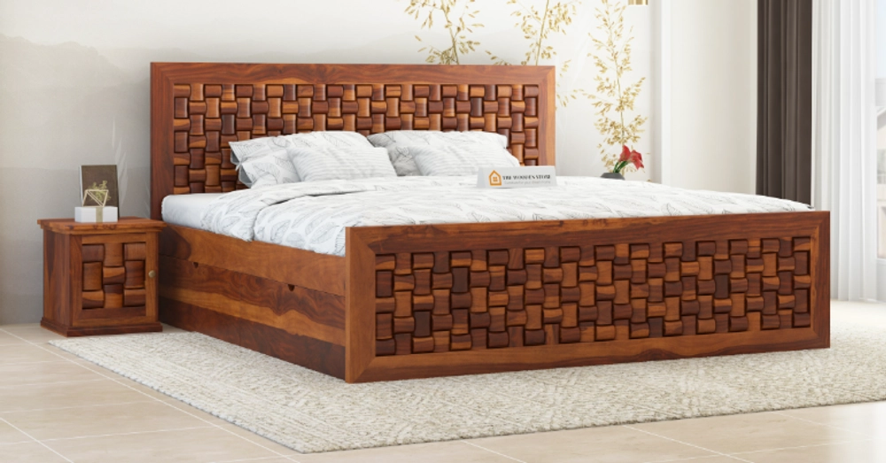 Buy Wooden Beds Online @ Upto 50% OFF | The Wooden Store