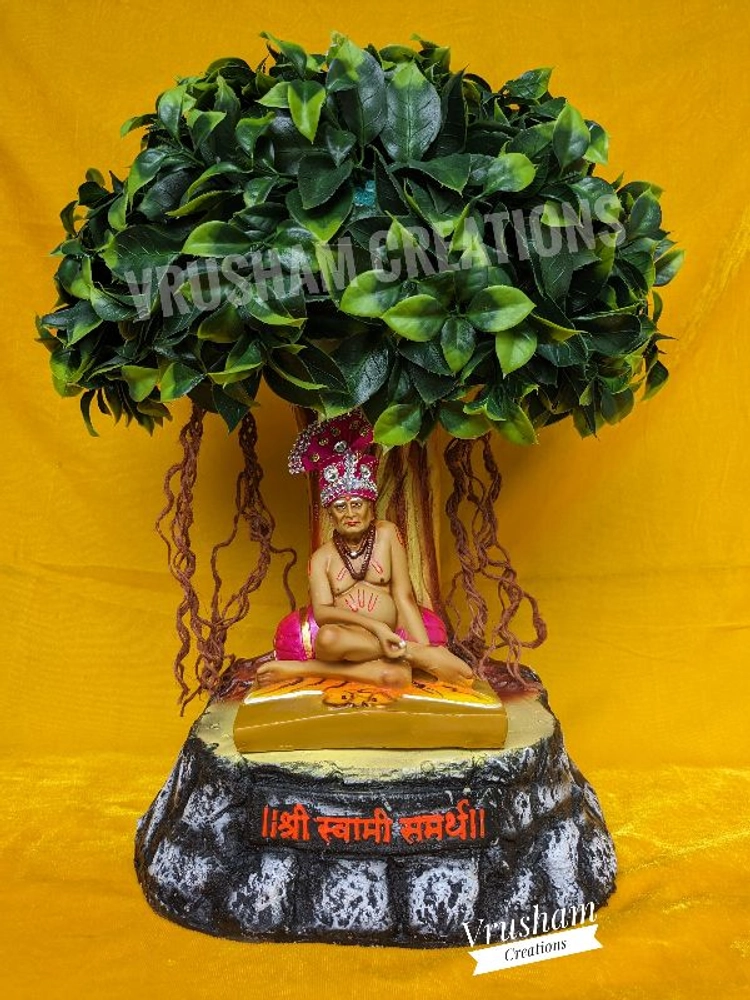 Buy Swami Samarth With Tree & light 1.5 FEET online from Vrusham Creation