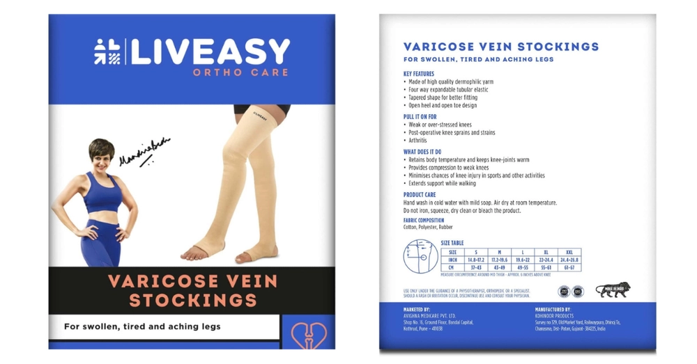 Buy LIVEASY ORTHO CARE VARICOSE VEIN STOCKINGS SMALL Online & Get Upto 60%  OFF at PharmEasy