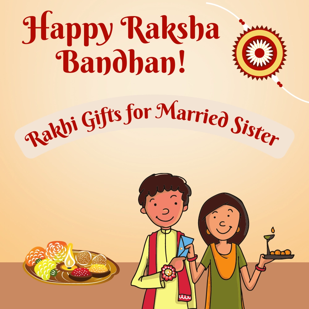 Buy Rakhi Gift Fir Married Sister - Orange Printed Regular Wear Saree with  Blouse at Amazon.in
