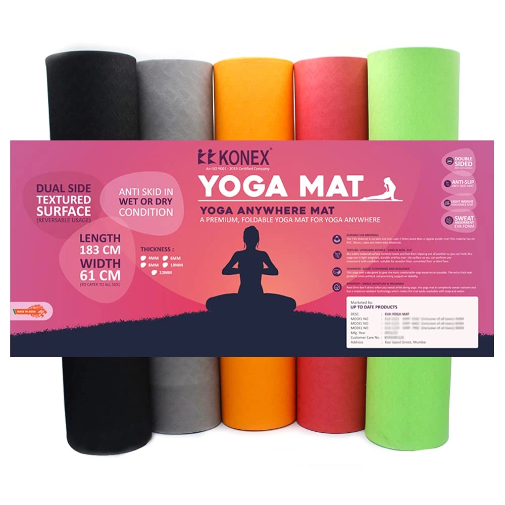 Konex Yoga Mat Mm Asssorted Warrior Sports India