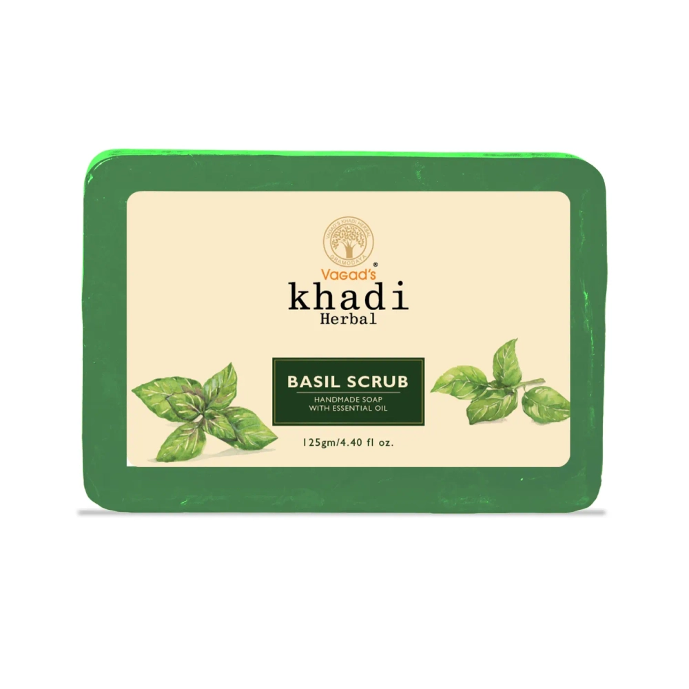 Khadi Basil Scrub Soap Vagad s Khadi