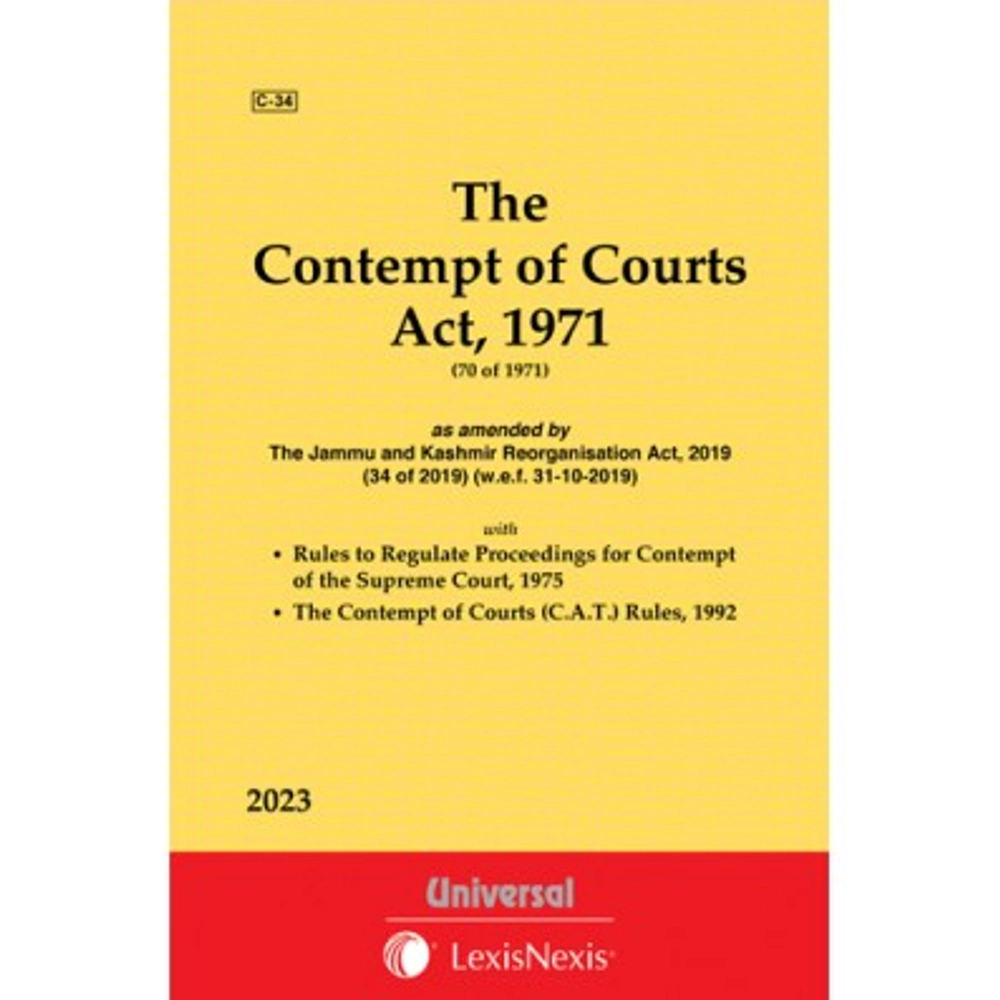 Contempt Of Courts Act, 1971 Along With Rules To Regulate Proceedings ...