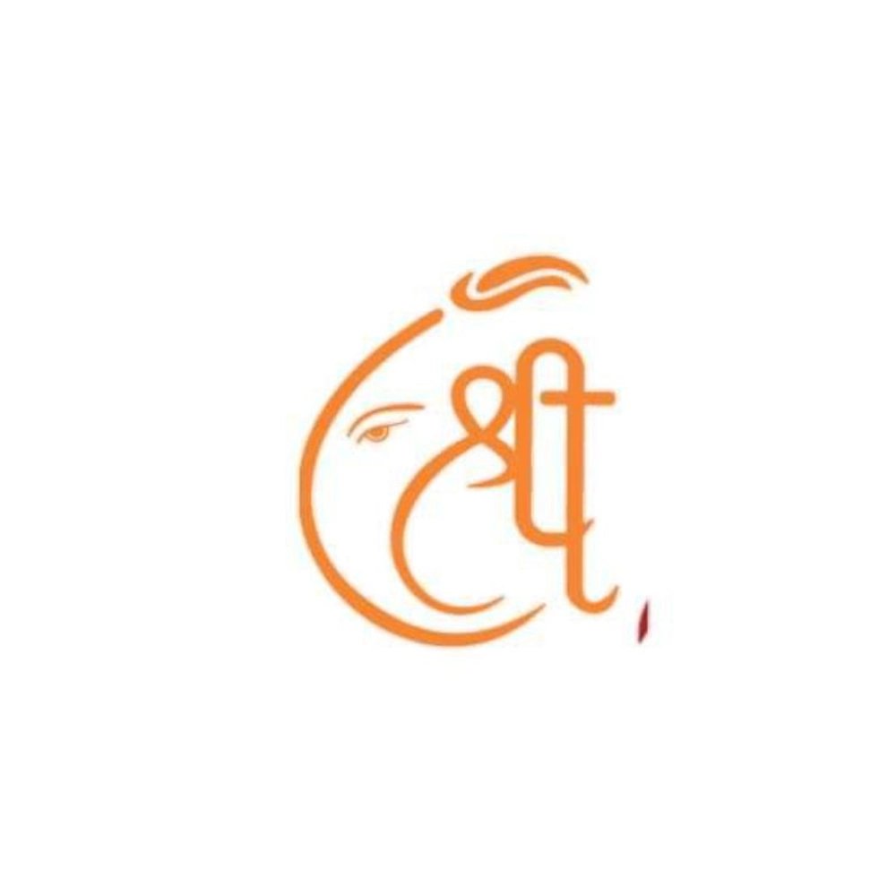 Premium Vector | Ganesh chaturthi greeting with shree ganesh symbol and  english dry brush lettering