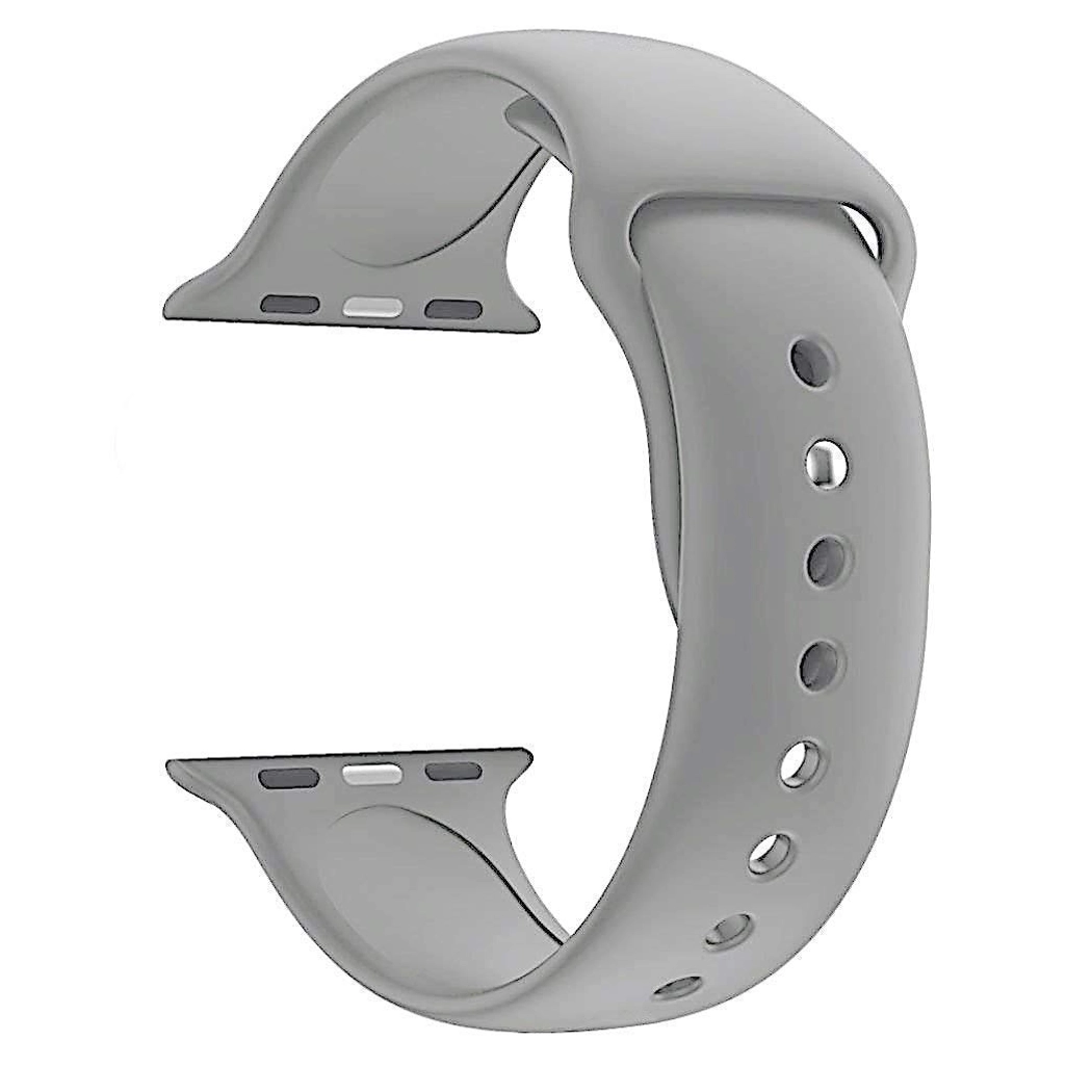 Replacement Straps Compatible with Apple Watch Bands 42mm 44mm Sport Silicone Soft Band for Apple Watch (Grey)