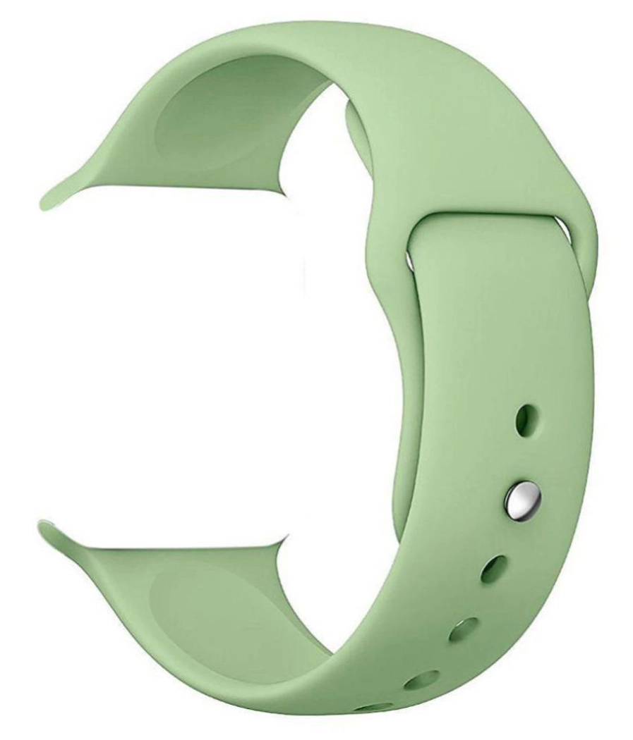 Replacement Straps Compatible with Apple Watch Bands 42mm 44mm Sport Silicone Soft Band for Apple Watch (Light Green)