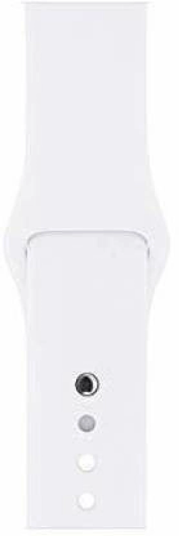 Replacement Straps Compatible with Apple Watch Bands 42mm 44mm Sport Silicone Soft Band for Apple Watch (White)
