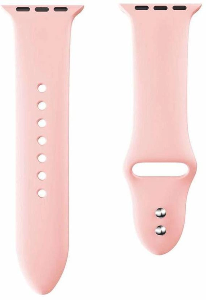 Replacement Straps Compatible with Apple Watch Bands 42mm 44mm Sport Silicone Soft Band for Apple Watch (Pink)