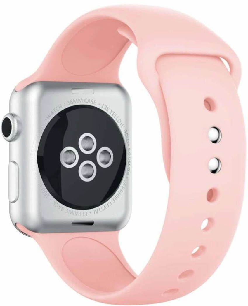 Replacement Straps Compatible with Apple Watch Bands 42mm 44mm Sport Silicone Soft Band for Apple Watch (Pink)