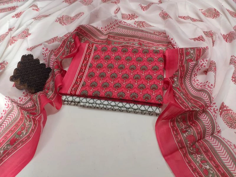 Bagru Print Cotton suts With Cotton Duptta