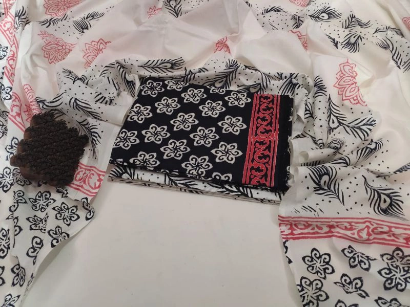 Bagru Print Cotton suts With Cotton Duptta