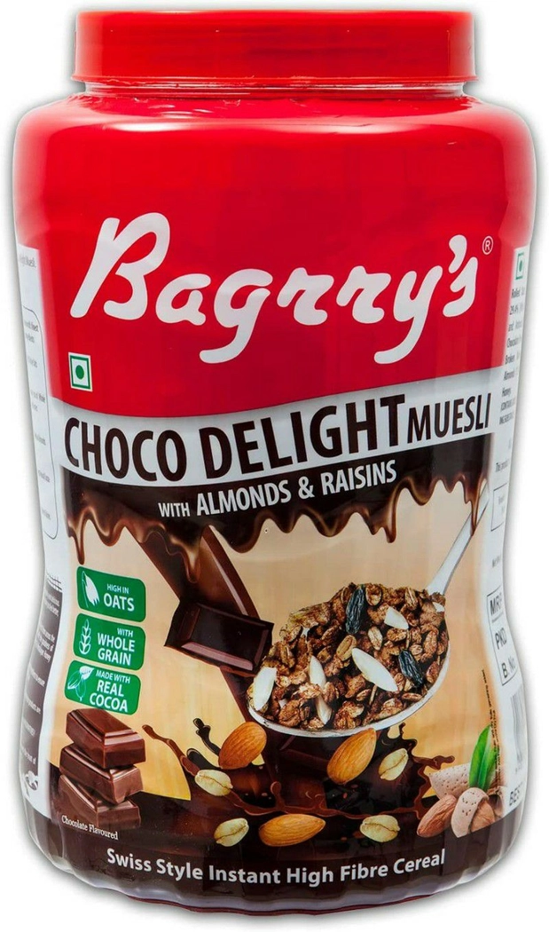 Bagrry's Choco Delight Muesli, Jar, 1000g