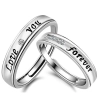 Karatcart Platinum Plated Elegant Couple Ring Alloy Crystal Platinum Plated  Ring Set