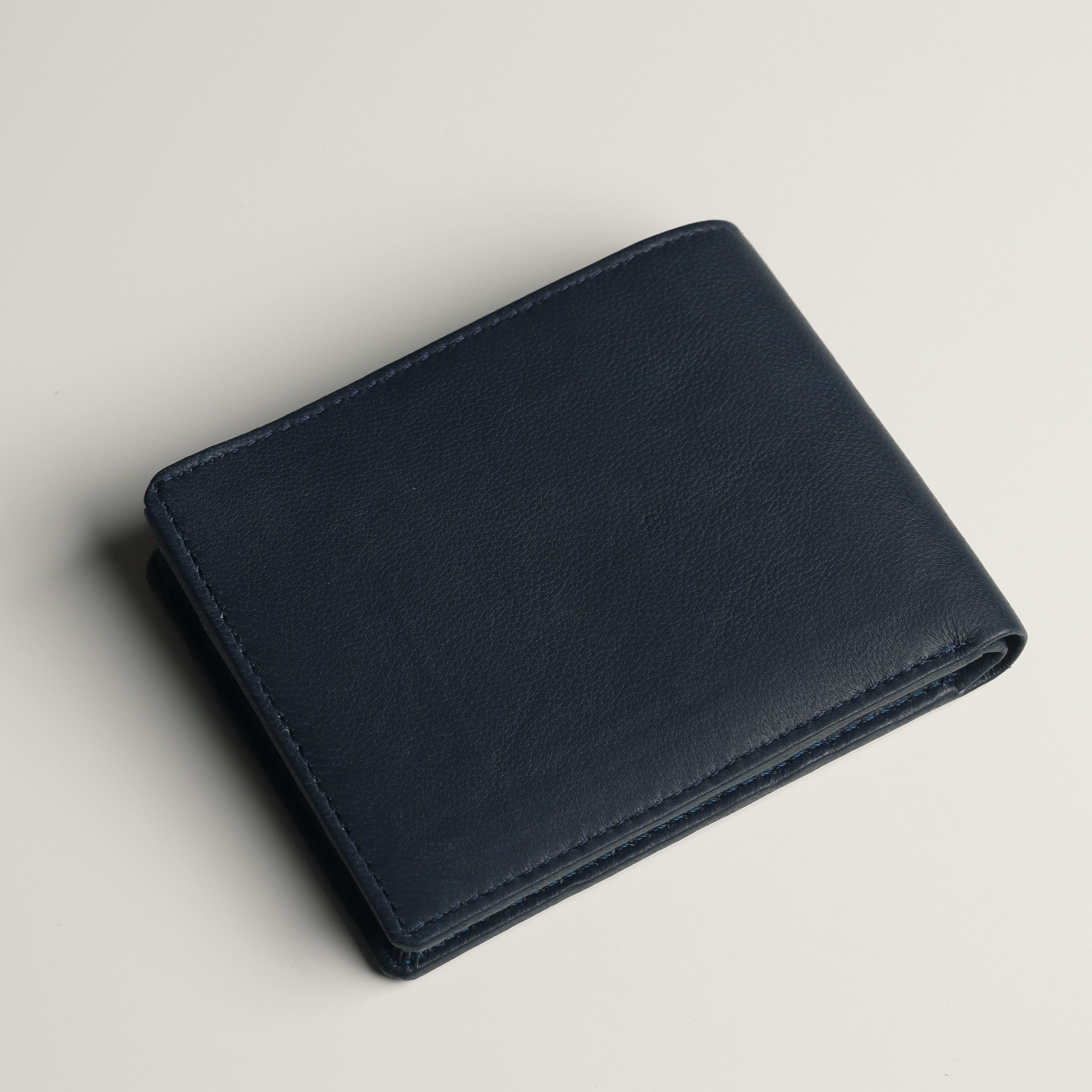 The Classic Blue Leather Wallet - The Dot Company