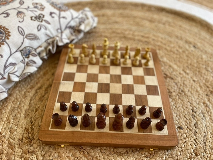 Chess Boards | Handpainted on Fabric | Pine Wood | Easy to carry | Perfect for Gifting