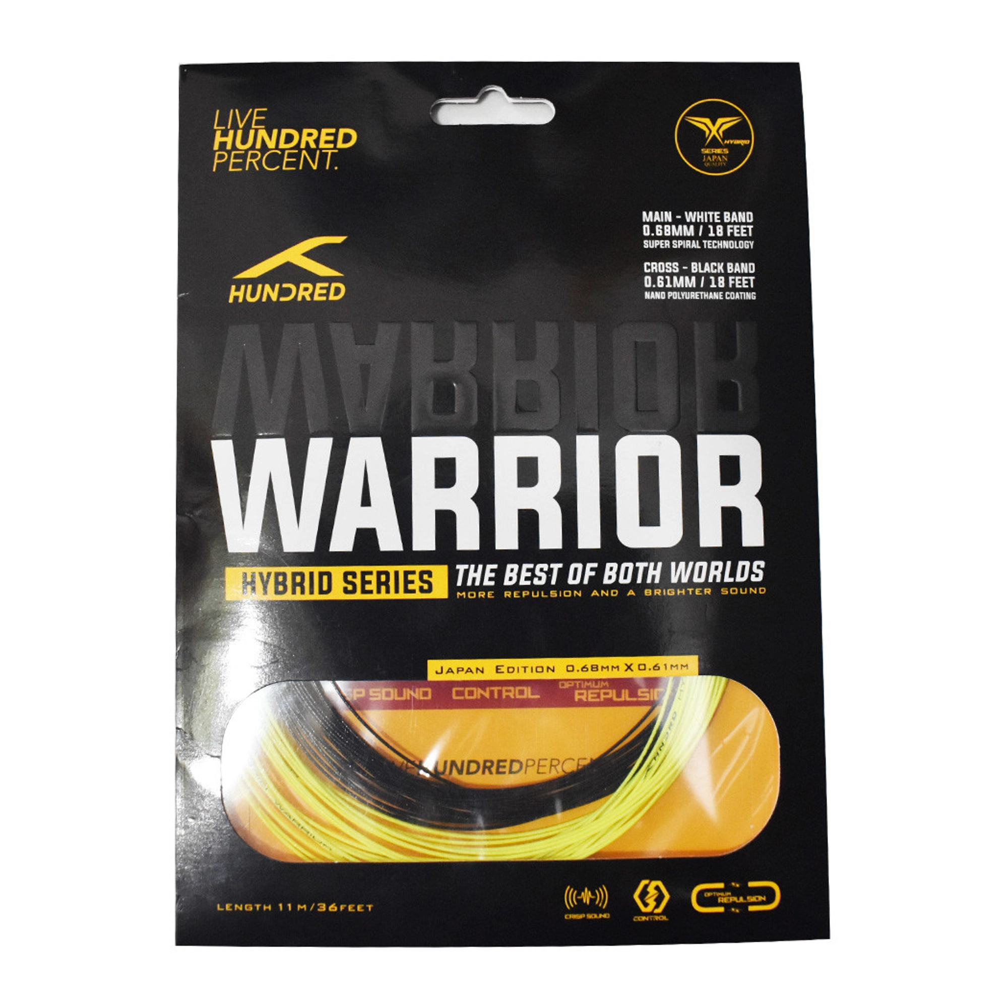 Hundred Hybrid Warrior Badminton String (Assorted) Warrior Sports