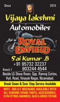 VIJAYA LAKSHMI ROYAL ENFIELD AUTOMOBILES SPARES, ACCESSORIES & SERVICES.