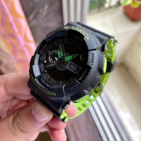 Casio G Shock GA 110 1B Analog Digital Green Black Dial