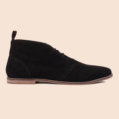 Mens black best sale suede desert boots