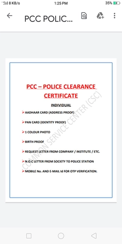 Buy Pcc Police Clearance Certificate Online From Common Service