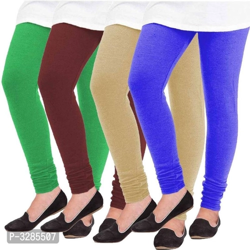 Buy Dollar Women's Missy Scarlet and Chatni Green Color Combo Pack Churidar Leggings  Online at Best Prices in India - JioMart.