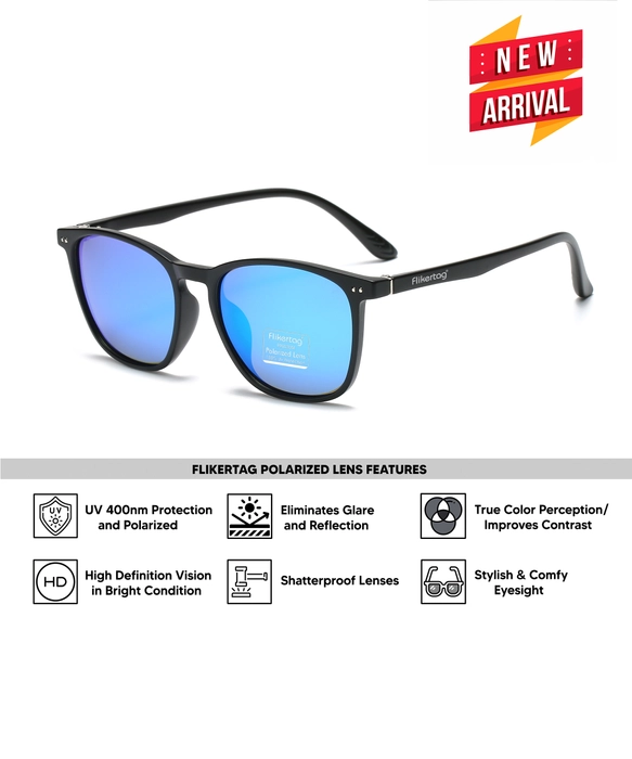 Buy Royal Son Rectangular Polarized Men Sunglasses Blue Lens - CHI00123-C3  online